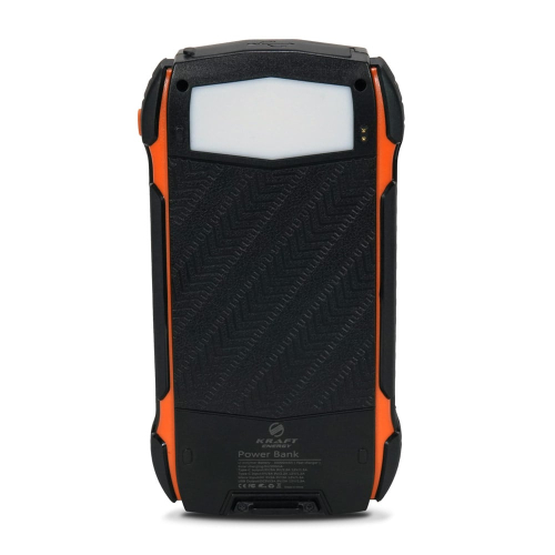 Повербанк з сонячною панеллю 30000mAh Power Bank Kraft KPB-U1830FCSL Orange 18W QC2.0 LED-ліхтар