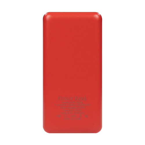 Повербанк 50000mAh Power Bank Kraft KPB-1650L Red 2 світлодіоди