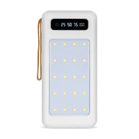 Повербанк 20000mAh Power Bank Kraft KPB-1120L White LED-ліхтар
