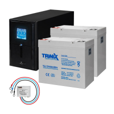 Комплект резервного живлення Kraft PSW1500VA/1200W(LCD)24V UPS + гелева батарея 1143 Вт*г