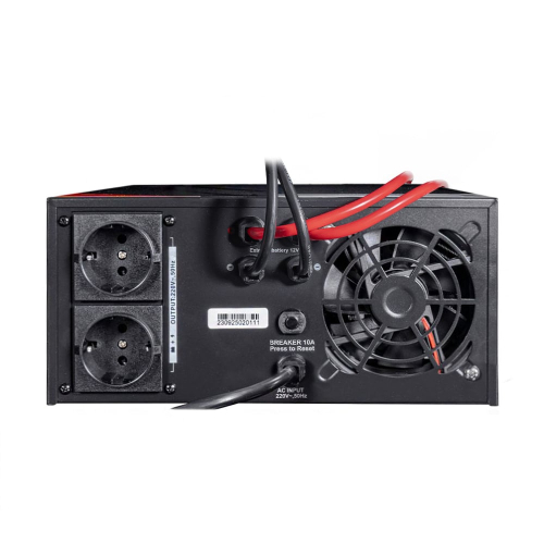 Инвертор Kraft KRF-AVR1000VA/800W-12V с правильной синусоидой под внешний аккумулятор
