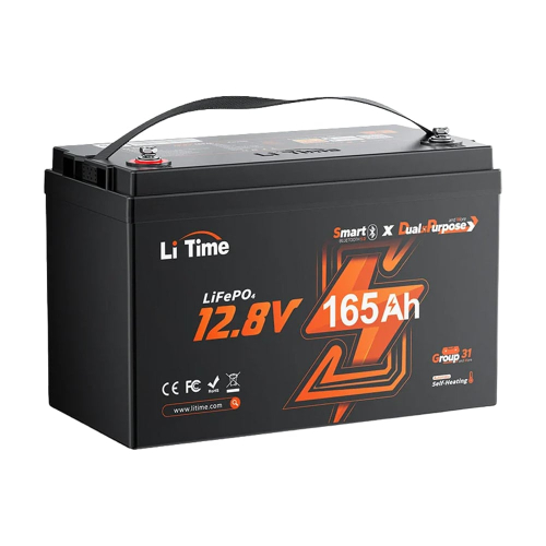 Комплект резервного питание 1000W 2112Wh: инвертор з функцией ДБЖ Kraft KRF-AVR1200VA/1KW-12V + аккумуляторная батарея LiFePO4 12.8V 165Ah з Bluetooth та подогревом LiTime Dual Purpose L12V165-150-DP-BT-CCA1K2-4-A100 стартерна / тяговая