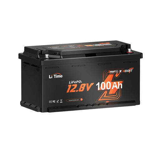 Комплект резервного питание 640W 1280Wh: инвертор з функцией ДБЖ Kraft KRF-AVR800VA/640W-12V + аккумуляторная батарея LiFePO4 12.8V 100Ah з Bluetooth LiTime H190 L12V100-100-H190-BT-4-AC150