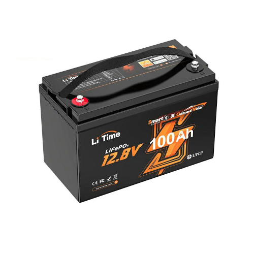 Комплект резервного питание 1000W 1280Wh: инвертор з функцией ДБЖ Kraft KRF-AVR1200VA/1KW-12V + аккумуляторная батарея LiFePO4 12.8V 100Ah з Bluetooth LiTime OBM L12V100-100-OBM-BT-4-A100 тяговая