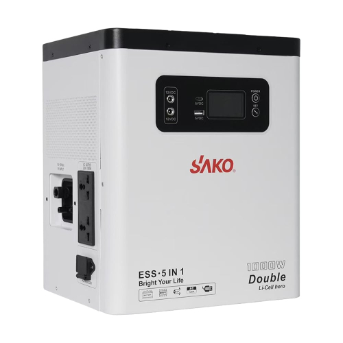 Портативна зарядна станція Sako Alpha-ESS-1000W/2KWh. Потужність 1000 Вт, енергоємність 2009.6 Вт*год, LifePO4