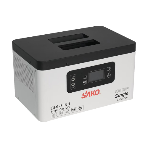 Портативна зарядна станція Sako Alpha-ESS-500W/1KWh. Потужність 500 Вт, енергоємність 1004.8 Вт*год, LifePO4