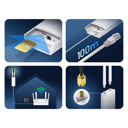 WiFi 5 Mesh 4G LTE-маршрутизатор внешний Cudy LT500D OUTDOOR CAT4 двухдиапазонный
