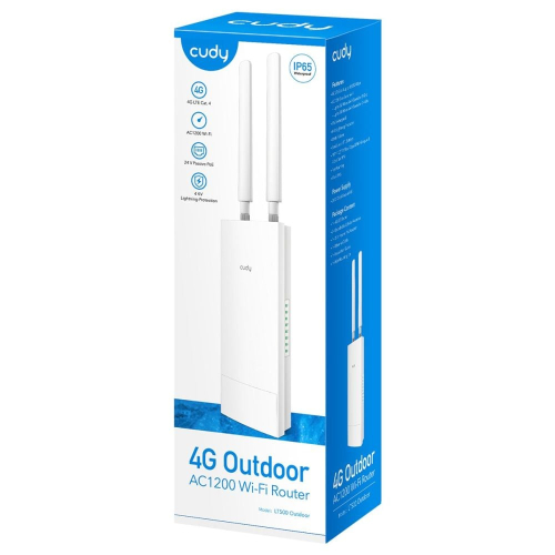 WiFi 5 Mesh 4G LTE-маршрутизатор внешний Cudy LT500D OUTDOOR CAT4 двухдиапазонный