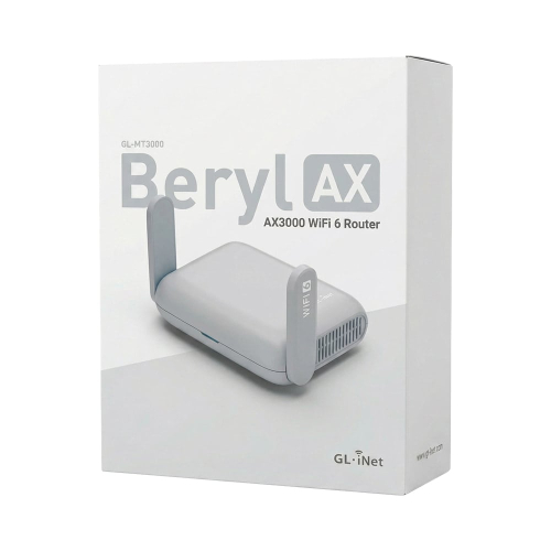 WiFi 6 маршрутизатор GL.iNet Beryl AX (GL-MT3000-EU) 2.5G дводіапазонний портативний