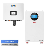 Комплект резервного живлення 10kW 10.24kWh: гібридний інвертор для сонячних панелей Megarevo R10KL1DA-G2S і акумуляторна батарея 51.2V 200Ah Sako Li-Sun series SK-51.2V200Ah