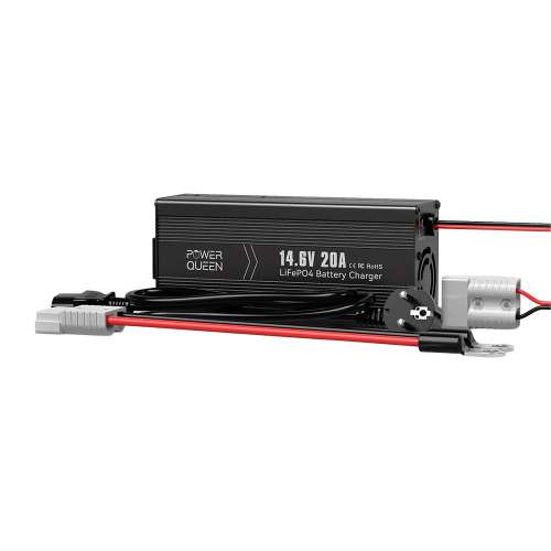 Зарядний пристрій для акумуляторних батарей LiFePO4 14.6V/20A Power Queen P12V20A-BCHA-X