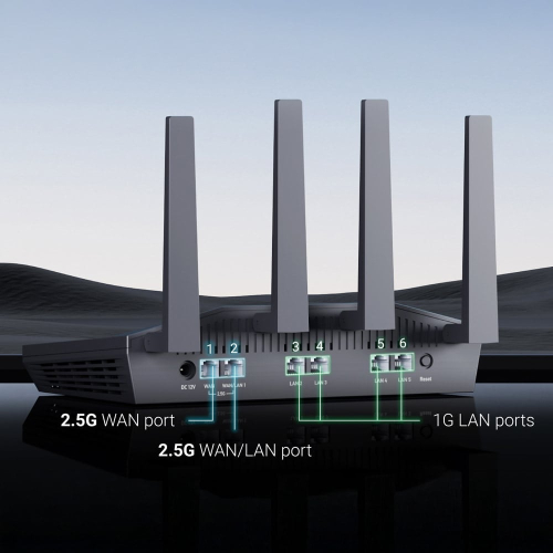 WiFi 6 маршрутизатор GL.iNet Flint 2 (GL-MT6000-EU) 2.5G дводіапазонний