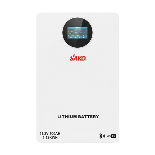 Комплект резервного живлення 6.2kW 5.12kWh: гібридний інвертор Sako SUNON V 6.5KVA/6200W/48V+120A MPPT і акумуляторна батарея 51.2V 100Ah Sako SK-51.2V100Ah Li-Sun series