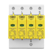 Обмежувач напруги TOMZN TOV1-20/4P 275V AC 10-20kA під DIN-рейку 4 полюси