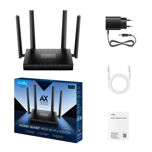 WiFi 6 Mesh-маршрутизатор Cudy WR3000E V2 дводіапазонний гігабітний AX3000