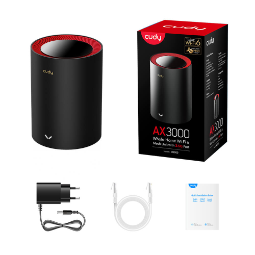 Маршрутизатор WiFi Mesh-система WiFi 6 2.5G Cudy M3000 (1-Pack) двухдиапазонный