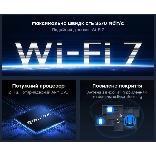 WiFi 7 маршрутизатор Cudy WR3600H 2.5G двухдиапазонный BE3600