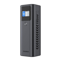 Повербанк 27000mAh Choetech B670 Grey 140W QC3.0 PD3.1 TFT Smart дисплей