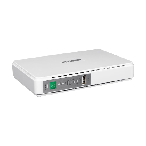Источник бесперебойного питания DC UPS Trinix TRX-MUPS-2512 (10000mAh) 5V/9V/12V/15V/24V/PoE, Li-ion 4*2.5Ah, для роутера и медиаконвертера