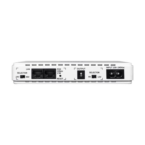 Источник бесперебойного питания DC UPS Trinix TRX-MUPS-1748 PoE (10000mAh) 5V/9V/12V/24V/48V/PoE 1Gbps, Li-ion 4*2.5Ah для роутера и медиаконвертора