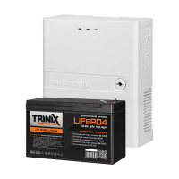 Комплект резервного питания Trinix: источник бесперебойного питания PSU-1203LED(P) LiFePO4 и аккумуляторная батарея LFP 12V8Ah LiFePO4