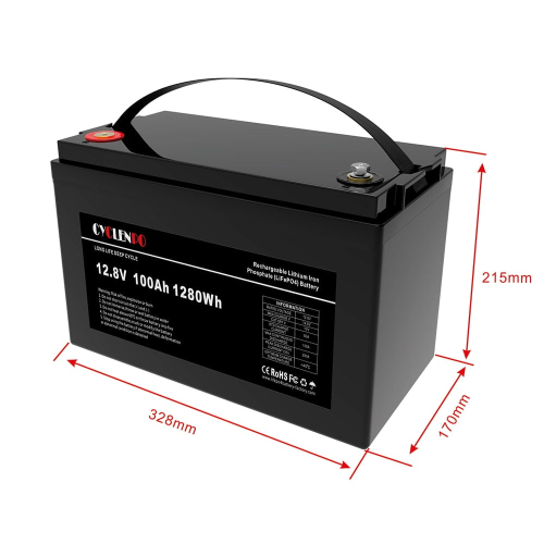 Аккумуляторная батарея литий-железо-фосфатная 12.8В 100Ач Cyclen 12.8V 100AH LiFePo4