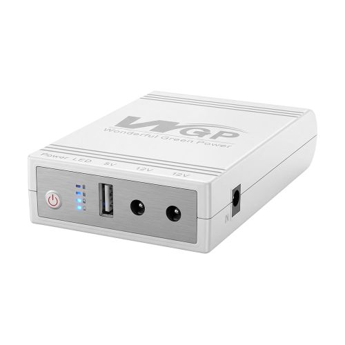 Джерело безперебійного живлення з блоком живлення Mini UPS WGP UPS103C Quick Charge 20000mAh 5V/12V/12V, Li-ion 4*5Ah, для роутера та оптичного терміналу. Блок живлення 12/3А (36W)