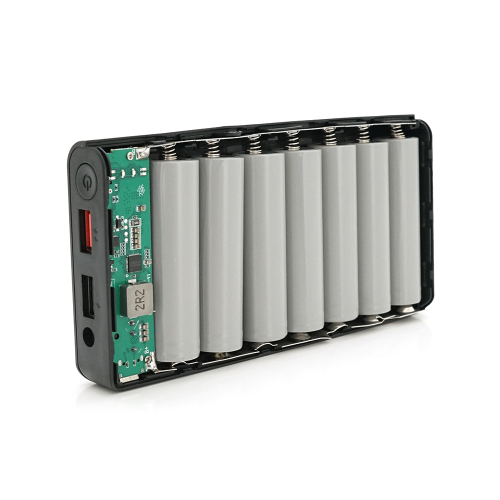 Портативний Power Bank18W для роутерів, Output: USB 5V/2A, DC9V,2.7A/12V1.5A, 14000mAh(7*2000mAh), 155х75х23мм, 460грам, Black, BOX