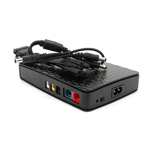 UPS для роутерів/комутаторів Eco-1825B 18W, OUT:USB-5V, DC-5V/9/12V, POE-15/24V, 1/2A, LiFePo4 8000mAh, 160x105x33mm, 0.4kg, Black, BOX