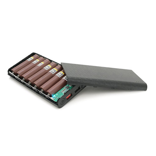 Портативний Power Bank 18W для роутерів, Output: USB 5V/2A, DC9V,2.7A/12V1.5A, 21000mAh(7*3000mAh), 155х75х23мм, 460грам, Black, BOX