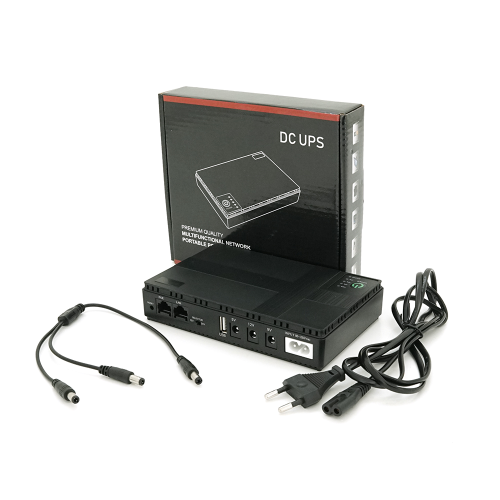 ДБЖ для роутерів/комутаторів DC1018P, 18W, Output: USB-5V, DC-5V/9V/12V, POE-15/24V, 1/2A, Li-ion 10400mAh, 160х105х32мм, 385 грам, 385 грам,