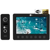 Видеодомофон KAPPA+ HD WF Black, вызовная панель PRIME FHD Black с уголком NeoLight NeoKIT HD WF B/Black