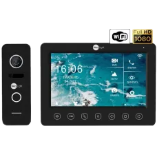 Відеодомофон KAPPA+ HD WF Black, панель виклику PRIME FHD Black з кутком NeoLight NeoKIT HD WF B/Black