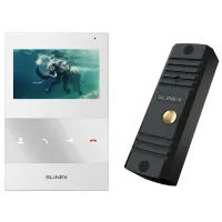 Комплект видеодомофона Slinex ML-16HD(Black)+SQ-04M(White)