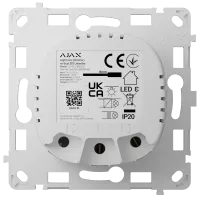Беспроводной умный сенсорный диммерный выключатель света Ajax LightCore (Dimmer) vertical (8EU) ASP white
