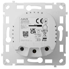 Бездротовий розумний сенсорний димерний вимикач світла Ajax LightCore (Dimmer) vertical [55] (8EU) ASP white