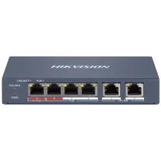 Комутатор 6 портів керований Hikvision DS-3E1106HP-EI