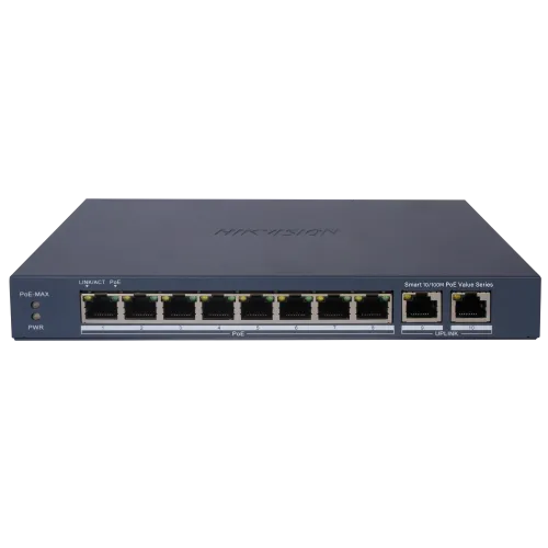 Комутатор 10 портів керований Hikvision DS-3E1310P-EI/MPoE