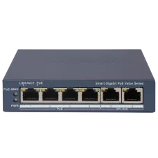 Комутатор 6 портів керований Hikvision DS-3E1506P-EI/MPoE