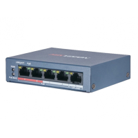 4-портовий POE комутатор Hikvision DS-3E0105P-E/M(B)