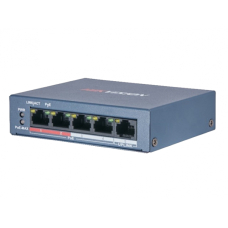 4-портовий POE комутатор Hikvision DS-3E0105P-E/M(B)