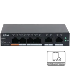 4-портовий керований POE комутатор Dahua DH-CS4006-4ET-60