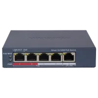 4-портовий керований POE комутатор Hikvision DS-3E1105P-EI/V2
