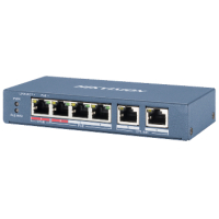 4-портовый неуправляемый POE коммутатор Hikvision DS-3E0106HP-E