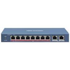 8-портовий некерований POE комутатор Hikvision DS-3E0310HP-E