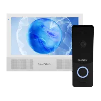 Комплект відеодомофон + панель виклику Slinex Sonik 7 AI white + ML-20HD Black