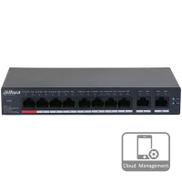 8-портовий керований POE комутатор Dahua DH-CS4010-8ET-110