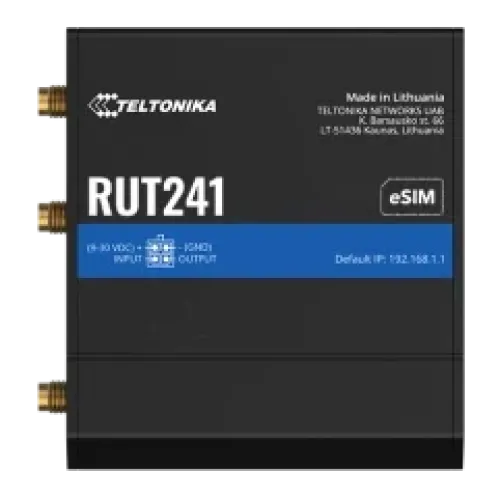 Промышленный сотовый маршрутизатор Teltonika RUT241 с 4G LTE, Wi-Fi, eSIM