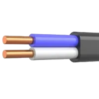 Кабель ВВГ нг LS П 2х1,5 чорний (Україна) (100м)