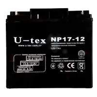Аккумулятор U-tex 12В / 17 A